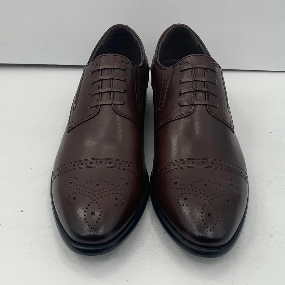 VINTAGE FOUNDRY Co. Men's No Lace Brown Oxford Shoes Size 11